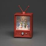 Konstsmide LED Fernseher mit 3 Schneem&auml;nnern 1 LED Warmwei&szlig;