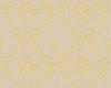 Bricoflor Ornament Tapete Beige Gold Barock Textiltapete mit Glitzer Metallic Effekt