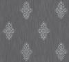 Bricoflor Neobarock Tapete in anthrazit Graue Ornament Tapete mit Muster und Silber