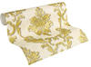 Bricoflor Rokoko Tapete in Creme und Gold Edle Tapete mit Vinyl Ornament im Vintage
