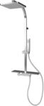 Schulte Duschsystem Rain II Square mit Thermostat und Ablage