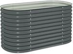 vidaXL Garten-Hochbeet 160x80x81 cm Verzinkter Stahl Grau 45524