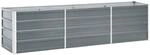 vidaXL Garten-Hochbeet Stahl 240x40x45 cm Grau 661658