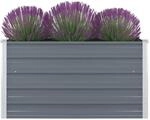 vidaXL Hochbeet 100 x 100 x 45 cm Verzinkter Stahl Grau 47022