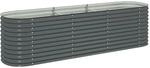 vidaXL Garten-Hochbeet 320x80x81 cm Stahl Grau 660438