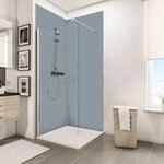 Schulte ExpressPlus DecoDesign Duschr&uuml;ckwand Set Ecke Dekor Hellgrau