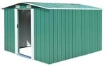 vidaXL Ger&auml;tehaus 257x298x178 cm Metall Gr&uuml;n 594935
