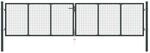 vidaXL Gitter-Gartentor Verzinkter Stahl 400 x 100 cm Grau 145777