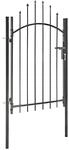 vidaXL Gartentor Stahl 1 x 2 m Schwarz 143060