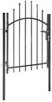 vidaXL Gartentor Stahl 1x1,5 m Schwarz 143058