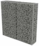 vidaXL Gabionenwand mit Abdeckung Verzinkter Stahl 100x20x100 cm 143578