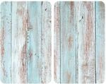 Allstar Glasabdeckplatten Blue Wood f&uuml;r Glaskeramik-Kochfelder 2er-Set