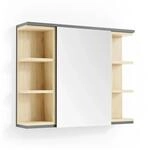 Vicco Badspiegelschrank Aquis Anthrazit/Sonoma 79 x 64 cm