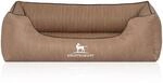 Knuffelwuff Hundebett Tampa Orthop&auml;disch Kunstleder M-L 85 x 63cm Camel