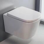 Kronenbach Wand-WC Cube kompakt Sp&uuml;lrandlos Wei&szlig; ohne WC-Sitz