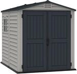 Duramax Kunststoff-Gartenhaus StoreMate Plus Giebeldach Grau 190 cm x 190 cm