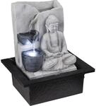 Globo LED-Brunnen Albert Kunststoff Grau