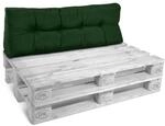 Beautissu ECO Style Palettenkissen R&uuml;cken 120x40x10cm Dunkelgr&uuml;n