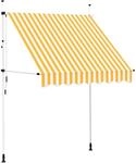 vidaXL Einziehbare Markise Handbetrieben 200 cm Orange/Wei&szlig; Gestreift 43232
