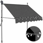 vidaXL Einziehbare Markise Handbetrieben mit LED 100 cm Anthrazit 145862