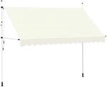 vidaXL Einziehbare Markise Handbetrieben 350 cm Cremewei&szlig; 143697