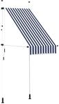 vidaXL Markise Einziehbar Handbetrieben 100 cm Blau/Wei&szlig; Gestreift 145829