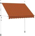 vidaXL Einziehbare Markise Handbetrieben 250 cm Orange und Braun 145837