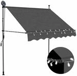 vidaXL Einziehbare Markise Handbetrieben mit LED 200 cm Anthrazit 145864