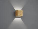 Trio LED-Wandleuchte Brad 4,3W Echtholz und Metall Nickel antik