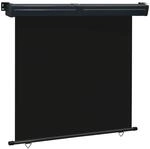 vidaXL Balkon-Seitenmarkise 175x250 cm Schwarz 48436