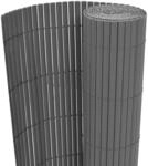 vidaXL Gartenzaun Doppelseitig PVC 90 x 500 cm Grau 43631