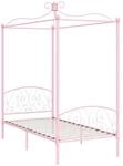 vidaXL Himmelbett-Gestell Rosa Metall 100 x 200 cm618256