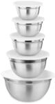 Relaxdays K&uuml;chenset Edelstahl Silber Wei&szlig; Luftdicht 1 kg