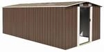 vidaXL Ger&auml;tehaus 257x489x181 cm Metall Braun 594946