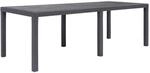 vidaXL Gartentisch Braun 220x90x72 cm Kunststoff Rattan-Optik 45609