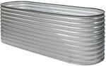 Westmann Hochbeet Oval Metall Silber 240 cm x 80 cm x 82 cm