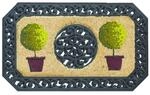 Astra Fu&szlig;matte Coco Twin 45 cm x 75 cm B&auml;ume rund