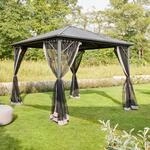 Home Deluxe Pavillon Azur 270 cm x 270 cm x 200 cm Solar-LED-Beleuchtung