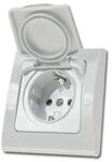 ChiliTec DELPHI Steckdose IP44 mit Deckel 250V 16A UP Wei&szlig;
