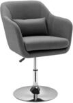 HOMCOM Sessel mit Armlehne Polyester Dunkelgrau 60B x 60T x 79-91H cm