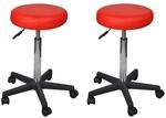 vidaXL B&uuml;rohocker 2 Stk Rot 35,5x84 cm Kunstleder 277177