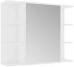 vidaXL Bad-Spiegelschrank Wei&szlig; 80x20,5x64 cm Holzwerkstoff 802606