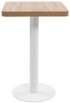 vidaXL BistRotisch Hellbraun 50x50 cm MDF Wei&szlig;