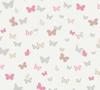 Bricoflor Schmetterling Tapete für Kinderzimmer Weiße Vliestapete mit