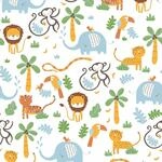 Bricoflor Dschungel Kindertapete Bunt Kinderzimmer Tapete mit Affe und L&ouml;we Ideal