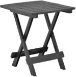vidaXL Gartentisch Klappbar Anthrazit 45x43x50 cm Kunststoff 48810