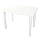 vidaXL Gartentisch Wei&szlig; 101 x 68 x 72 cm Kunststoff 43592
