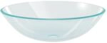 vidaXL Waschbecken Geh&auml;rtetes Glas 42 cm Transparent 142229