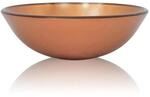 vidaXL Waschbecken Hartglas 42 cm Braun 142232