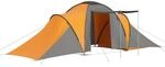 vidaXL Campingzelt 6 Personen Grau und Orange 93186